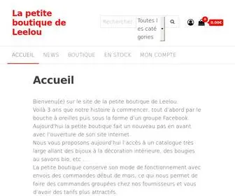 LA-Petite-Boutique.com(La petite boutique de Leelou) Screenshot