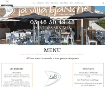 LA-Villa-Blanche.fr(Restaurant La Villa Blanche à La Rochelle) Screenshot