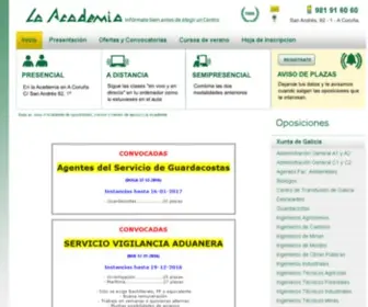 Laacademiaoposiciones.es(La Academia) Screenshot