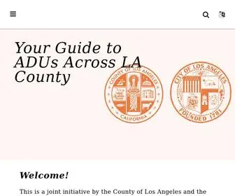 Laadu.org(Official Guide to ADUs Across LA County) Screenshot