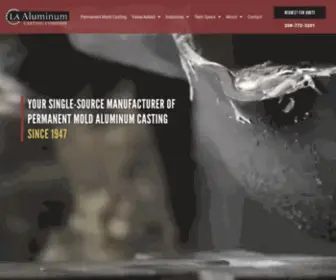 Laaluminum.com(Permanent Mold Aluminum Castings) Screenshot