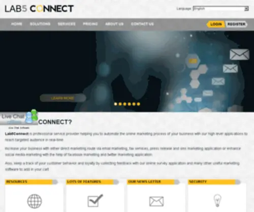 Lab5Connect.com(Automate Your Business Needs With Our Email Marketing &amp; Other Services) Screenshot