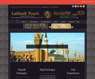 Labbaik-Tours.com(Labbaik Tours) Screenshot