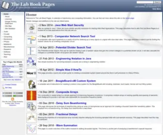 Labbookpages.co.uk(The Lab Book Pages) Screenshot