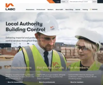 Labc.co.uk(Local Authority Building Control) Screenshot