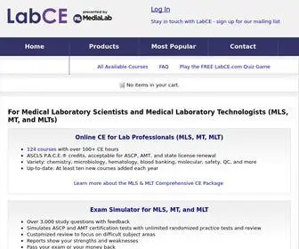 LABCE.com(Get quality clinical laboratory continuing education (CE / CEU)) Screenshot