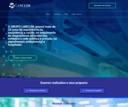 LABCLim.com.br(Laboratório) Screenshot