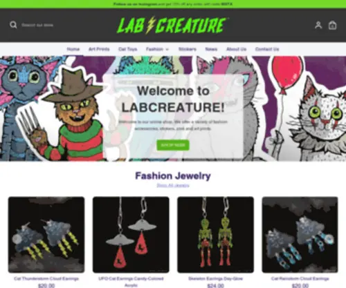 LABCReature.com(Labcreature, LLC) Screenshot