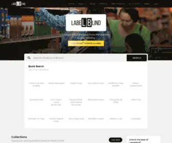 Labelblind.com(Know and Compare Rating of Processed Packaged Food and Nutrition Labels) Screenshot