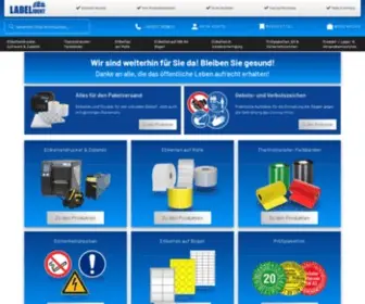 Labelident.com(Thermo-Etiketten und Drucker für Logistik und Versand) Screenshot