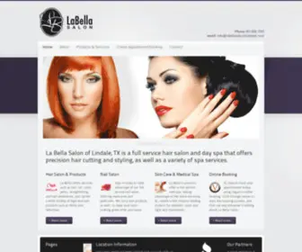 Labellasalonlindaletx.com(La Bella Salon & Med Spa) Screenshot