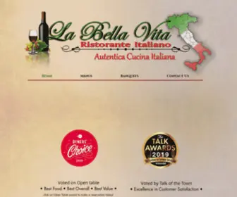 Labellavitaristorante.net(La Bella Vita Ristorante Italiano) Screenshot