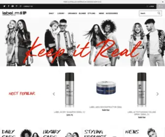 Labelm.com.au(Professional Haircare) Screenshot