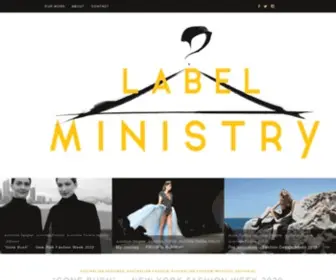 Labelministry.com(The Front Page of Australian FashionLabel Ministry) Screenshot