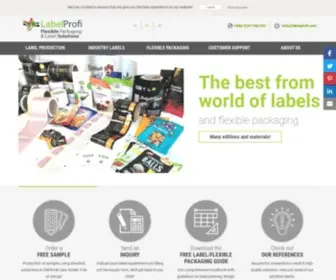 Labelprofi.com(Roll labels and digital printing of labels) Screenshot