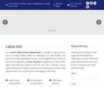 Labelsusa.com(Our custom label service department) Screenshot