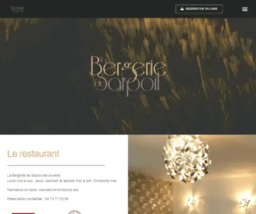 Labergeriedesarpoil.com(Restaurant Gastronomique Issoire) Screenshot