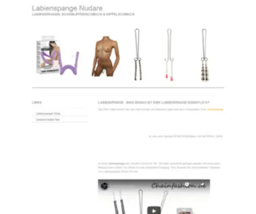 Labienspange-Nudare.de(Labienspangen und Schamlippenschmuck) Screenshot