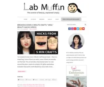 Labmuffin.com(Lab Muffin Beauty Science) Screenshot