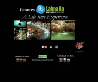 Labnaha.com(Cenotes Labnaha Riviera Maya) Screenshot