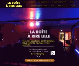 Laboitearirelille.fr(Café théâtre Lille dédié à la comédie) Screenshot