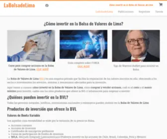 Labolsadelima.com(Cómo invertir en la Bolsa de Valores de Lima) Screenshot