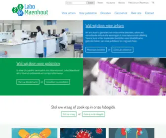 Labomaenhout.be(Klinisch Labo Maenhout) Screenshot
