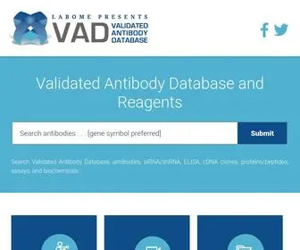 Labome.com(Validated Antibody Database) Screenshot