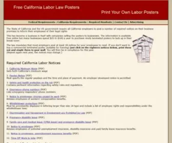 Labor-Posters-California.com(Free California Labor Law Posters) Screenshot