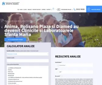Laboratoarelesfantamaria.ro(Laboratoarele SfantaMaria) Screenshot
