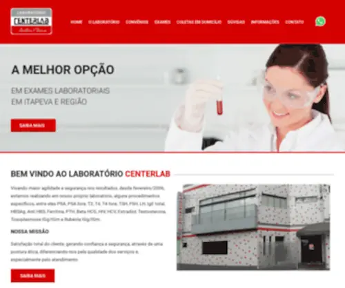 Laboratoriocenterlab.com.br(Laboratório) Screenshot