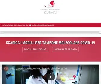 Laboratoriocusmai.it(Laboratorio Cusmai) Screenshot