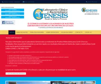 Laboratoriogenesis.com(Laboratorios Clínicos en Guayama y Patillas) Screenshot