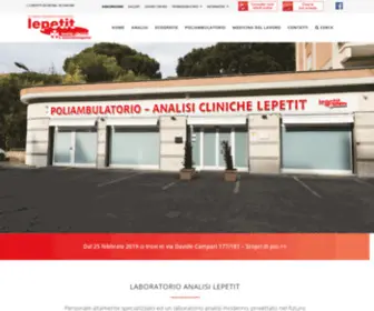 Laboratoriolepetit.it(Laboratorio Analisi Lepetit) Screenshot