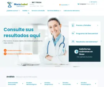 Laboratoriomariaisabel.com(Laboratorio María Isabel) Screenshot