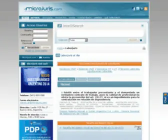 Laborjuris.com(Laborjuris Microjuris Argentina Leyes y Jurisprudencia) Screenshot