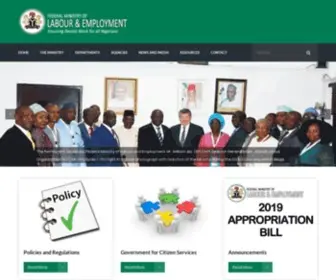 Labour.gov.ng(Ensuring Decent Work for all Nigerians) Screenshot
