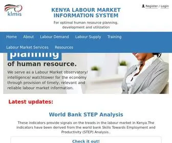 Labourmarket.go.ke(KLMIS KLMIS) Screenshot