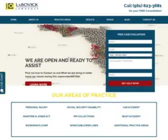 Labovick.com(Personal Injury Lawyer) Screenshot