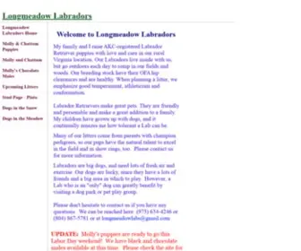 Labradorpups.com(Longmeadow Labradors) Screenshot