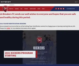 Labreakersfc.com(LA Breakers FC) Screenshot