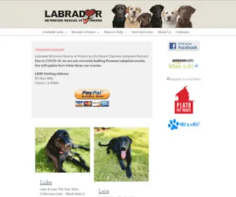 Labrescuefresno.org(Labrador Retriever Rescue of Fresno) Screenshot