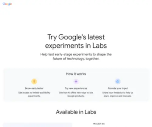 Labs.google(Labs google) Screenshot