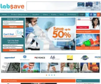 Labsave.com(Savings for Laboratory Equipment and Lab Supplies) Screenshot