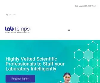 Labtemps.com(Highly Vetted Scientific Talent) Screenshot