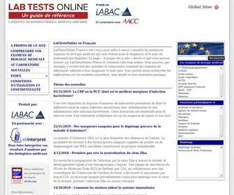 Labtestsonline.fr(Labtest ) Screenshot