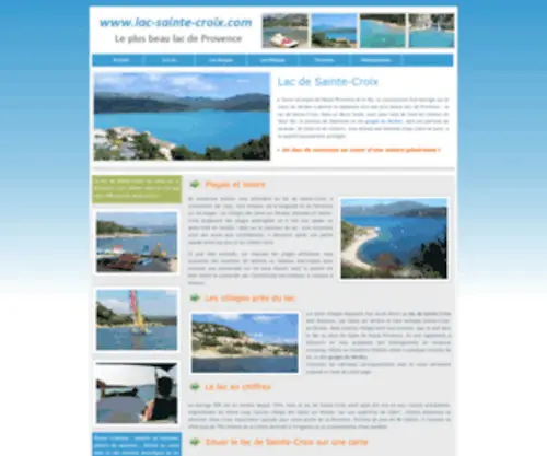Lac-Sainte-Croix.com(Lac de Sainte) Screenshot