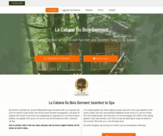 Lacabaneduboisdormant.be(Logeren in een boomhut) Screenshot