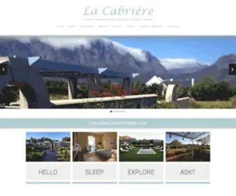 Lacabriere.co.za(Luxury bed and breakfast in Franschhoek) Screenshot