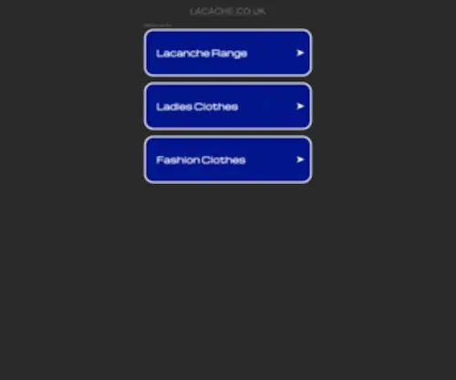 Lacache.co.uk(Ladies Fashion Clothes) Screenshot